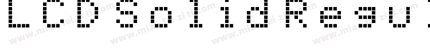 LCD Solid Regular字体转换